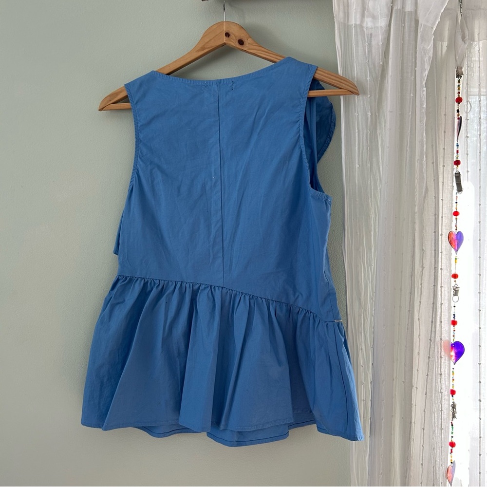 Wildfox Blue Ruffled Blouse - Picture 3 of 5